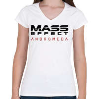 printfashion Mass Effect Andromeda - Női V-nyakú póló - Fehér