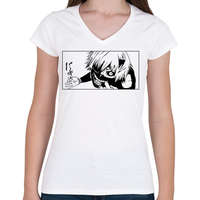 printfashion TG - Character - Női V-nyakú póló - Fehér
