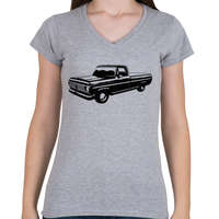 printfashion Truck - Női V-nyakú póló - Sport szürke