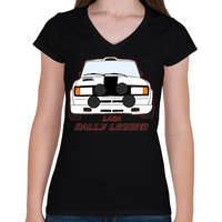 printfashion Lada rally legend - Női V-nyakú póló - Fekete