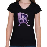 printfashion After - Női V-nyakú póló - Fekete