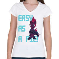 printfashion Shadow Tempest Menő Póni Ruci - Női V-nyakú póló - Fehér