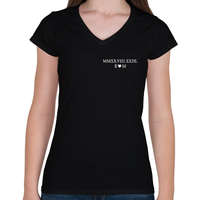 printfashion Római számos évforduló - fehér - Női V-nyakú póló - Fekete