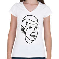 printfashion Spock - Női V-nyakú póló - Fehér