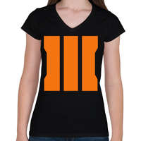 printfashion Call of Duty: Black Ops 3 - Női V-nyakú póló - Fekete