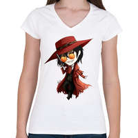 printfashion Hellsing - Női V-nyakú póló - Fehér