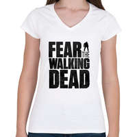 printfashion fear the walking dead - Női V-nyakú póló - Fehér