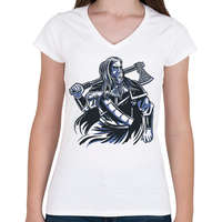 printfashion Viking - Női V-nyakú póló - Fehér