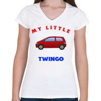 printfashion MY LITTLE TWINGO - Női V-nyakú póló - Fehér