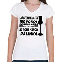 printfashion 180 fok = 3 feles - Női V-nyakú póló - Fehér