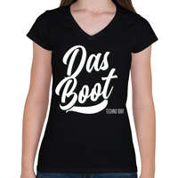 printfashion DAS BOOT - Női V-nyakú póló - Fekete