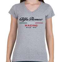 printfashion Alfa Romeo racing since 1910 - Női V-nyakú póló - Sport szürke