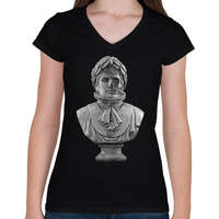 printfashion Napoleon - Női V-nyakú póló - Fekete