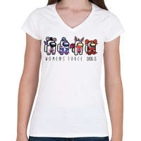 printfashion Among us - women's force - Női V-nyakú póló - Fehér