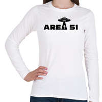 printfashion Area 51 - Női hosszú ujjú póló - Fehér