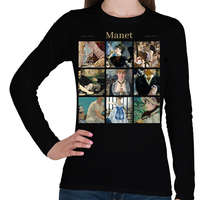 printfashion Manet - részleket - Női hosszú ujjú póló - Fekete