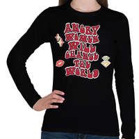 printfashion Angry women - Női hosszú ujjú póló - Fekete