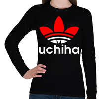 printfashion Uchiha (Adidas logo) - Női hosszú ujjú póló - Fekete
