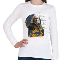 printfashion Liszt Ferenc - Női hosszú ujjú póló - Fehér