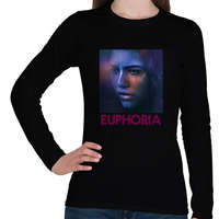 printfashion Euphoria - Női hosszú ujjú póló - Fekete
