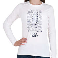 printfashion I LOVE ITALY 1 - Női hosszú ujjú póló - Fehér