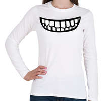 printfashion Clipart Smile - Női hosszú ujjú póló - Fehér