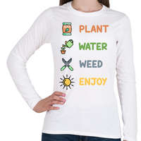 printfashion Plant, water, weed, enjoy - Női hosszú ujjú póló - Fehér