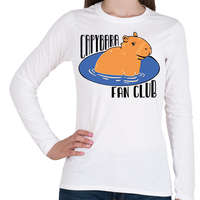 printfashion Capybara fan club - Női hosszú ujjú póló - Fehér