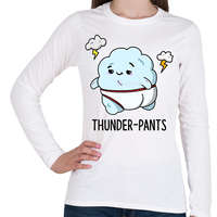 printfashion Thunder-pants - Női hosszú ujjú póló - Fehér