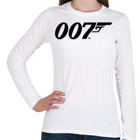 printfashion 007 logo - Női hosszú ujjú póló - Fehér