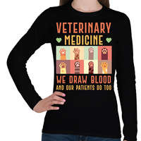printfashion Veterinary medicine - Állatgyógyászat - Női hosszú ujjú póló - Fekete