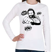 printfashion Bud Spencer - Női hosszú ujjú póló - Fehér