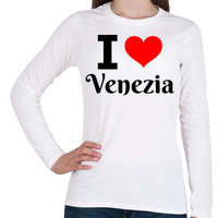 printfashion I love Venezia - Női hosszú ujjú póló - Fehér
