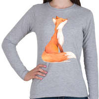 printfashion Red Fox - Női hosszú ujjú póló - Sport szürke