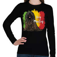 printfashion Dog Marley - Női hosszú ujjú póló - Fekete