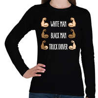 printfashion White Man, Black Man - Női hosszú ujjú póló - Fekete