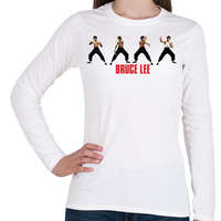 printfashion Bruce Lee - Női hosszú ujjú póló - Fehér