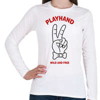 printfashion Playboy hand - Női hosszú ujjú póló - Fehér