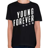 printfashion BTS Young forever - Gyerek póló - Fekete