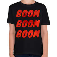printfashion boom boom boom - Gyerek póló - Fekete