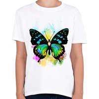 printfashion colorful butterfly - Gyerek póló - Fehér