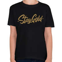 printfashion Stay Gold - Gyerek póló - Fekete