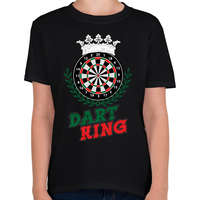 printfashion Dart King - Gyerek póló - Fekete