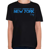 printfashion New York City - Gyerek póló - Fekete