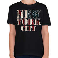 printfashion New York City - Gyerek póló - Fekete