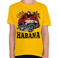 printfashion Habana - Gyerek póló - Sárga