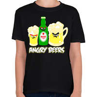 printfashion Angry Beers - Gyerek póló - Fekete