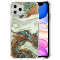 OEM iPhone 11 Pro hátlaptok, telefon tok, kemény, márvány mintás, Marble Glitter Design 5