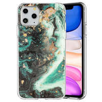 OEM iPhone 12 Mini hátlaptok, telefon tok, kemény, márvány mintás, Marble Glitter Design 4