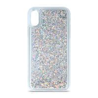 OEM Samsung Galaxy A33 5G szilikon tok, hátlaptok, csillámos, folyékony, ezüst, Liquid Sparkle